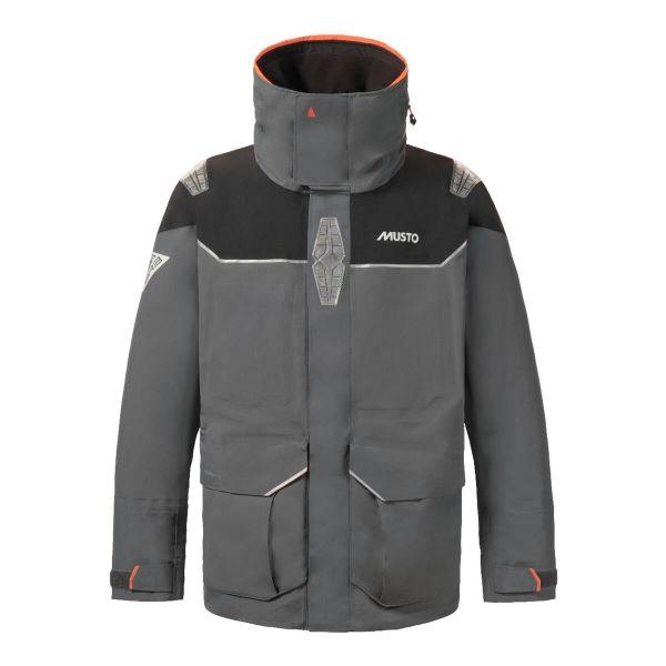 Kurtka wodoodporna Musto BR3 Pertex Offshore. Szare kurtki Musto, l, bez wzorów, z materiału, bez kaptura. Za 2,299.00 zł.