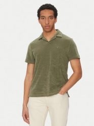Tommy Hilfiger Polo MW0MW38479 Zielony Regular Fit. Zielone koszulki polo Tommy Hilfiger, m, bez wzorów, z bawełny, bez kołnierzyka, bez ramiączek. Za 229.99 zł.
