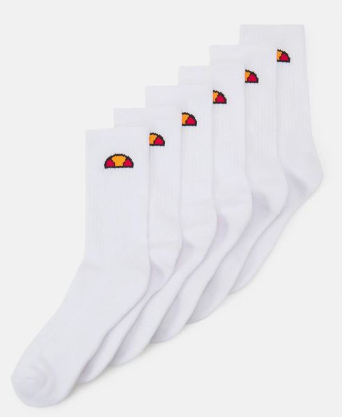 SKARPETKI ELLESSE BIAŁE 6 PAR DŁUGIE UNISEX 35/38. Białe skarpety Ellesse, bez wzorów, z bawełny. Za 38.00 zł.