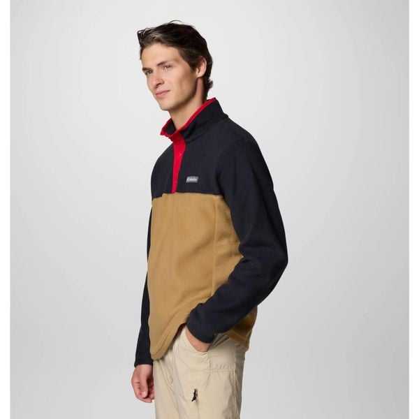 Bluza męska Columbia Steens Mountain Half Snap. Brązowe bluzy Columbia, m, bez wzorów, bez kaptura. Za 191.70 zł.