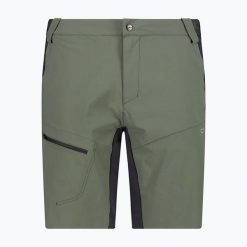 Spodenki męskie CMP Bermuda. Zielone szorty CMP, m, bez wzorów, sportowe. Za 159.99 zł.