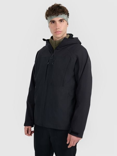 4F Kurtka trekkingowa membrana 10000 męska - czarna XL. Czarne kurtki 4F, m, bez wzorów, bez kaptura. Za 399.99 zł.
