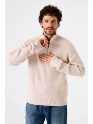 Garcia Sweter w kolorze beżowym rozmiar: L. Brązowe swetry nierozpinane Garcia, l, bez wzorów, z wełny, bez kołnierzyka, bez ramiączek. Za 217.99 zł.