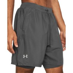 Under Armour LAUNCH 7 2-IN-1 SHORTS Spodenki męskie. Szare odzież kompresyjna Under Armour, m, bez wzorów, z dzianiny, do biegania. Za 146.99 zł.