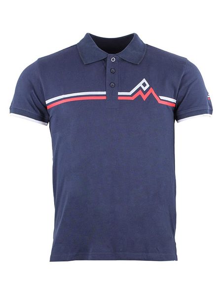 Peak Mountain Koszulka polo w kolorze granatowym rozmiar: M. Niebieskie koszulki polo Peak Mountain, m, bez wzorów, z bawełny, bez kołnierzyka, bez ramiączek. Za 119.68 zł.