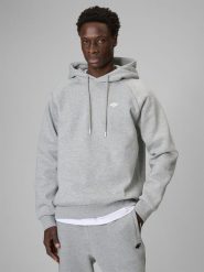 4F Bluza dresowa regular z kapturem męska - szara L. Szare bluzy z kapturem 4F, l, bez wzorów, z dresówki, z kapturem. Za 169.99 zł.