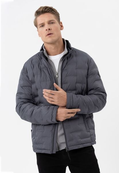 Pikowana kurtka J-LUSIO. Szare kurtki Volcano, m, bez wzorów, z materiału, bez kaptura. Za 329.99 zł.