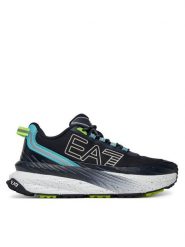 EA7 Emporio Armani Sneakersy X8X177 XK381 U479 Granatowy. Niebieskie buty sportowe casual EA7 Emporio Armani, bez wzorów, z materiału, bez zapięcia. Za 579.99 zł.