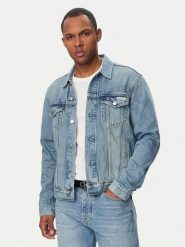 Calvin Klein Jeans Kurtka jeansowa Classic LV04RF957G Niebieski Regular Fit. Niebieskie kurtki Calvin Klein Jeans, l, bez wzorów, z jeansu, bez kaptura. Za 409.99 zł.