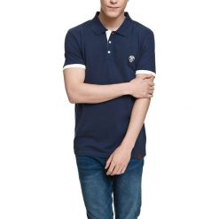 Koszulka polo w kolorze granatowym. Niebieskie koszulki polo sportowe marki Camel Active, Varsity, polo. W wyprzedaży za 72.95 zł.