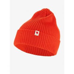 Czapka zimowa Fjallraven Rib Hat - flame orange. Brązowe czapki zimowe Fjällräven, bez wzorów. Za 137.99 zł.