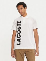 Lacoste Polo PH2801 Biały Regular Fit. Białe koszulki polo LACOSTE, m, bez wzorów, z syntetyku, bez kołnierzyka, bez ramiączek. Za 299.99 zł.