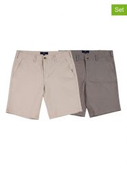 The Time of Bocha Szorty (2 pary) w kolorze szarym i beżowym rozmiar: 40. Brązowe szorty The Time of Bocha, bez wzorów. Za 252.99 zł.