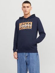 Jack & Jones Bluza w kolorze granatowym rozmiar: XXL. Niebieskie bluzy Jack & Jones, xxl, bez wzorów, z kapturem. Za 79.21 zł.