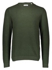 Jack & Jones Sweter "Otto" w kolorze ciemnozielonym rozmiar: XL. Zielone swetry nierozpinane Jack & Jones, xl, bez wzorów, z bawełny, bez kołnierzyka, bez ramiączek. Za 96.83 zł.