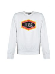 Diesel Bluza "Felpa" | A06499-0HAYT | Mężczyzna | Biały. Białe bluzy Diesel, m, bez wzorów, z bawełny, bez kaptura. W wyprzedaży za 299.00 zł.