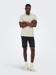 ONLY & SONS Koszulka polo "Onsben" w kolorze beżowym rozmiar: L. Brązowe koszulki polo Only & Sons, l, bez wzorów, bez kołnierzyka, bez ramiączek. Za 77.95 zł.