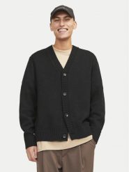 Jack&Jones Kardigan Frederiksberg 12262048 Czarny Loose Fit. Czarne swetry rozpinane Jack&Jones, m, bez wzorów, z syntetyku, bez kołnierzyka, bez ramiączek. Za 69.99 zł.