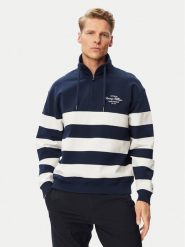 Tommy Hilfiger Bluza Nautical MW0MW43190 Granatowy Regular Fit. Niebieskie bluzy Tommy Hilfiger, l, bez wzorów, z bawełny, bez kaptura. Za 649.99 zł.
