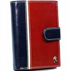 Portfel męski czerwono-granatowy Rovicky 331L-RBA-D NAVY-RED. Czerwone portfele ROVICKY, bez wzorów, ze skóry. Za 84.00 zł.