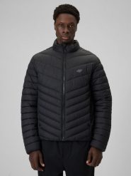 4F Kurtka z wypełnieniem syntetycznym męska - czarna L. Czarne kurtki 4F, l, bez wzorów, z materiału, bez kaptura. Za 249.99 zł.