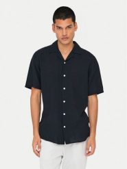 Only & Sons Koszula Caiden 22025116 Czarny Slim Fit. Czarne koszule Only & Sons, m, bez wzorów, z bawełny, bez kołnierzyka, bez ramiączek. Za 99.99 zł.