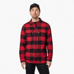 Koszula turystyka męska Swedemount Nordkap Flannel Shirt II oddychająca. Niebieskie koszule SWEDEMOUNT, m, bez wzorów, z bawełny, bez kołnierzyka, bez ramiączek. Za 199.99 zł.
