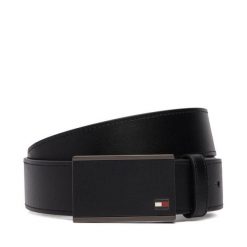 Pasek Tommy Hilfiger. Czarne paski Tommy Hilfiger, bez wzorów. Za 289.99 zł.