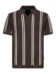 Sublevel Dzianinowa koszulka polo w kolorze brązowo-beżowym rozmiar: XXL. Brązowe koszulki polo Sublevel, xxl, bez wzorów, z dzianiny, bez kołnierzyka, bez ramiączek. Za 100.75 zł.