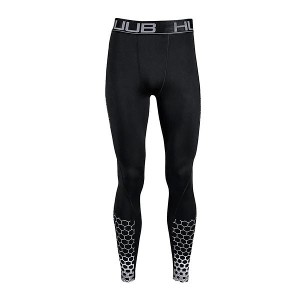 Legginsy kompresyjne męskie HUUB Compression Tights. Czarne bielizna termoaktywna Huub, m, bez wzorów, z elastanu, do biegania. Za 549.99 zł.