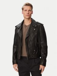 HUGO Kurtka skórzana 50564071 Czarny Regular Fit. Czarne kurtki Hugo, m, bez wzorów, ze skóry, bez kaptura. Za 2,599.00 zł.