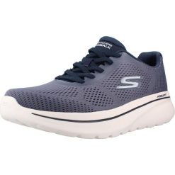 Buty SKECHERS GO WALK ARCH FIT N JOY JUNI Niebieski. Niebieskie buty turystyczne Skechers, bez wzorów, z tkaniny, bez zapięcia, trekkingowe. Za 365.99 zł.