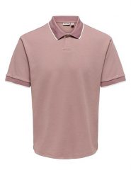 ONLY & SONS Koszulka polo "Onstomon" w kolorze różowym rozmiar: XXL. Różowe koszulki polo Only & Sons, xxl, bez wzorów, bez kołnierzyka, bez ramiączek. Za 69.91 zł.