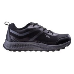 Buty trekkingowe Hi-Tec Celany WP. Czarne buty trekkingowe Hi-tec, bez wzorów, z gumy, bez zapięcia. Za 286.60 zł.