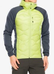 Kurtka hybrydowa Peak Performance Helium Down Hybrid Hood. Zielone kurtki Peak Performance, l, bez wzorów, z elastanu, bez kaptura. Za 791.99 zł.