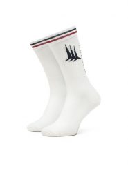 Aeronautica Militare Skarpety Wysokie Męskie 251CZ010L499 Biały. Białe skarpety Aeronautica Militare, bez wzorów, z bawełny. Za 59.99 zł.