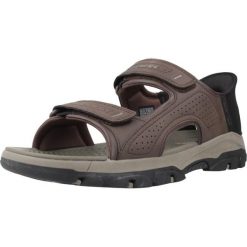 Sandały SKECHERS SLIP-INS TRESMEN-REECE Brązowy. Brązowe sandały Skechers, z materiału, bez zapięcia. Za 278.99 zł.