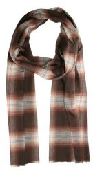 Szalik Brązowo-Beżowy w Kratkę, Miękki, Firmy V.Fraas -Cashmink- Elegancki, Męski. Brązowe szaliki V. Fraas, bez wzorów, z materiału. Za 65.00 zł.