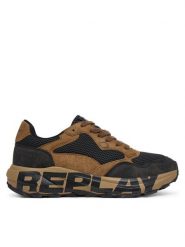 REPLAY Sneakersy GMSP3 .000.C0003T Brązowy. Brązowe buty sportowe casual Replay, bez wzorów, ze skóry, bez zapięcia. Za 499.99 zł.