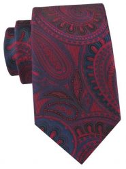 Krawat Męski - Angelo di Monti - Ciemna Czerwień, Duże Paisley. Czerwone krawaty i muchy Angelo di Monti, bez wzorów, z tkaniny. Za 45.00 zł.