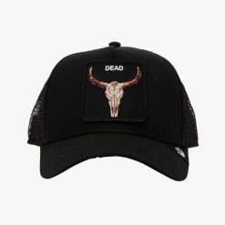 Czapka Goorin Bros Dead Skull Total Black. Czarne czapki zimowe Goorin Bros, bez wzorów. Za 190.35 zł.