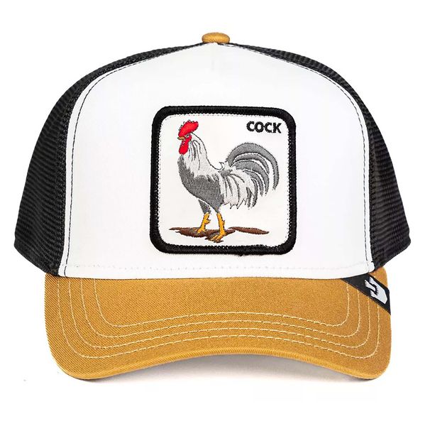 Czapka Goorin Bros V2 Rooster Dorosłych. Białe czapki z daszkiem Goorin Bros, na zimę, z aplikacjami, z bawełny. Za 216.99 zł.