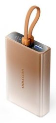 Powerbank Vention 10000mAh z wyświetlaczem LED, USB-C + Lightning + USB-A, 22,5W (miedziany). Brązowe powerbanki Vention. Za 179.99 zł.