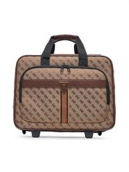 Guess Walizka kabinowa TMNAST P5143 Beżowy. Brązowe walizki Guess, z aplikacjami, z materiału. Za 699.99 zł.