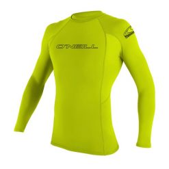 Long sleeve rashguard O'Neill Basic Skins. Zielone bluzki z długim rękawem O'Neill, l, bez wzorów, ze skóry, bez kołnierzyka, bez ramiączek. Za 146.95 zł.