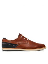 Pikolinos Półbuty M4E-4104C1 Brązowy. Brązowe eleganckie półbuty Pikolinos, bez wzorów, ze skóry, bez obcasa, bez zapięcia. Za 339.99 zł.