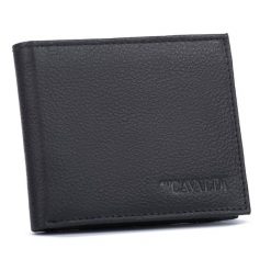 Portfel męski 4U Cavaldi 0035-PDM-BP czarny. Czarne portfele 4U Cavaldi, bez wzorów, ze skóry. Za 45.00 zł.