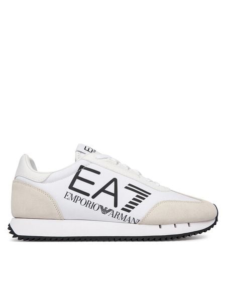EA7 Emporio Armani Sneakersy 7X000541 AF18609 MZ021 Biały. Białe buty sportowe casual EA7 Emporio Armani, bez wzorów, ze skóry, bez zapięcia. Za 699.99 zł.
