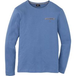 Shirt z długim rękawem Regular Fit bonprix niebieski dżins. Bluzki z długim rękawem marki ASICS. Za 24.99 zł.