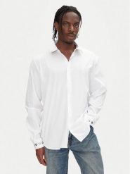 Just Cavalli Koszula 78OAL2A0 Biały Relaxed Fit. Białe koszule Just Cavalli, m, bez wzorów, z bawełny, bez kołnierzyka, bez ramiączek. Za 1,019.00 zł.